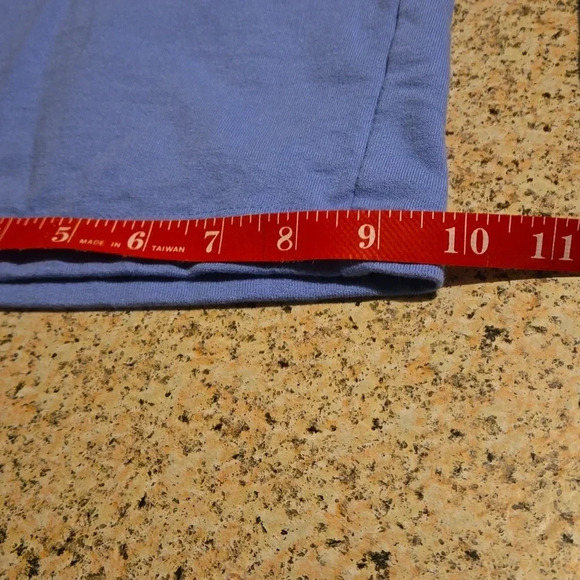 SB Active Woman by St. John's Bay Lt Blue Crops with White Stripes Women Size 1X - Picture 9 of 13